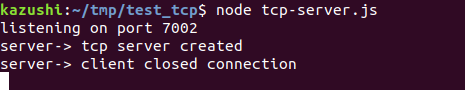 nodejs の TCPサーバーでポートスキャンを待つ