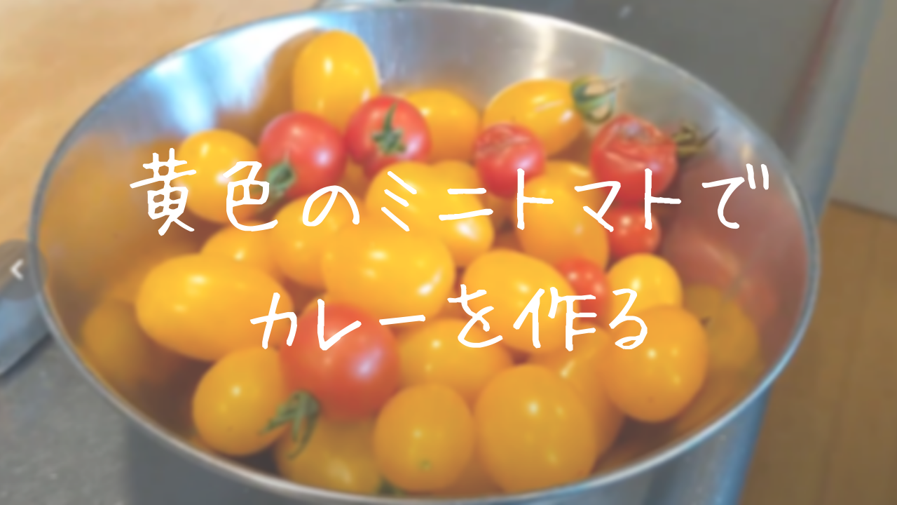 黄色のミニトマトでカレーを作る 家庭菜園の大量のトマトを消費する方法 しずかなかずし